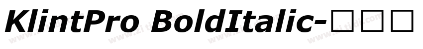 KlintPro BoldItalic字体转换 KlintPro BoldItalic字体转换